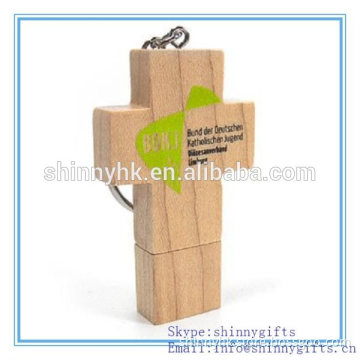 Shinny Gifts Cross shape usb flash drive 4gb for christmas gifts SI-FDW00026